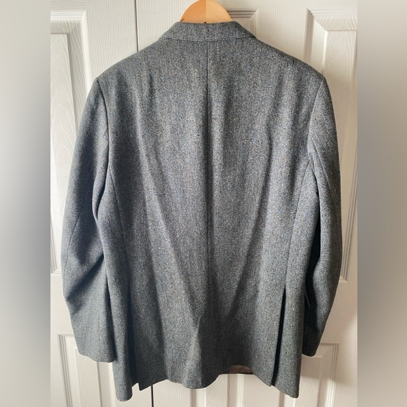 VINTAGE 80’s Magee Irish Donegal Tweed Gray 100% Wool Tweed Sport Coat SZ 40L - Picture 2 of 11